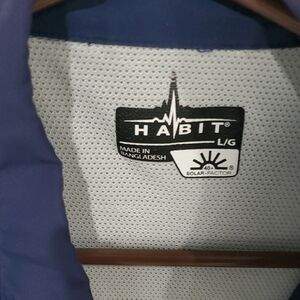 Habit Men's Blue Casual Button Down Shirt